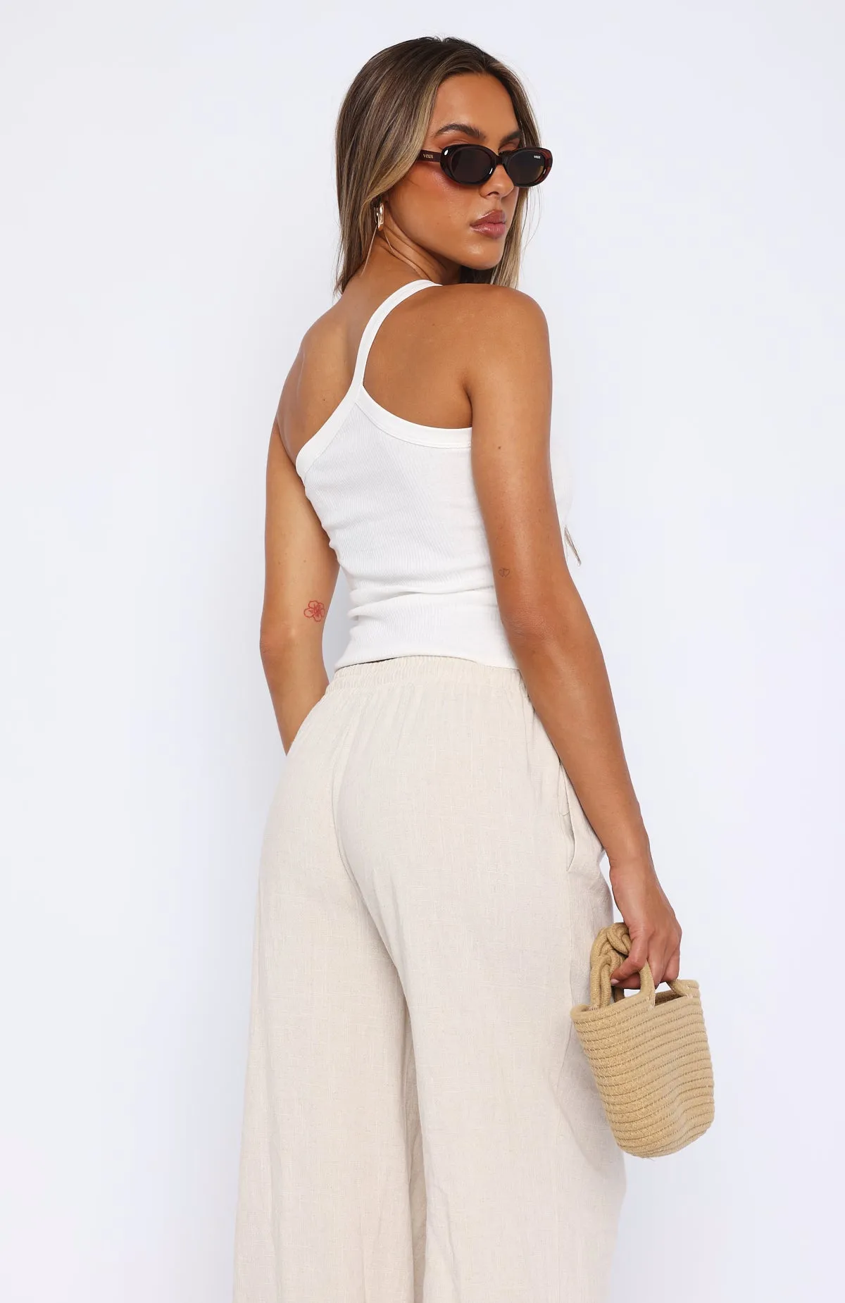 All About You One Shoulder Top White