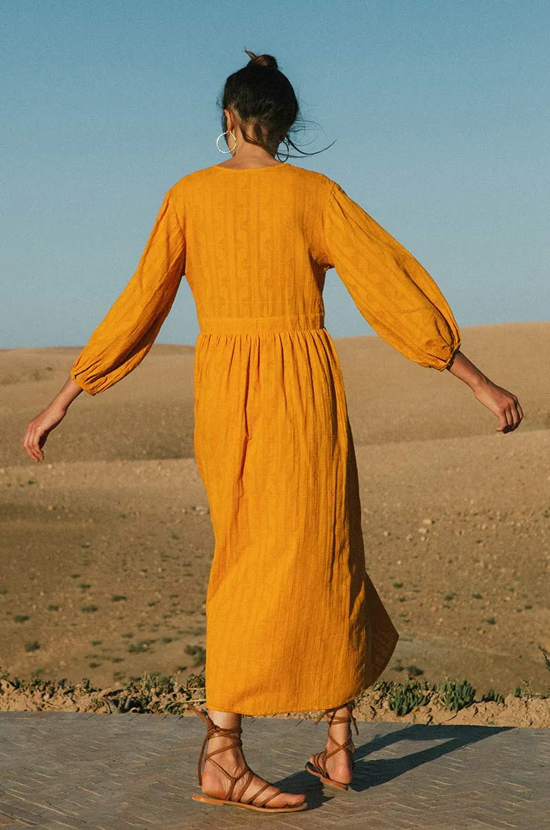 ALMA Midi Dress - marigold cotton