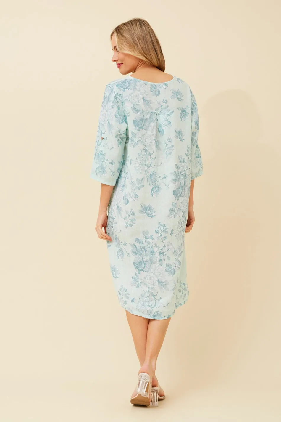 ALORA FLORAL LINEN DRESS