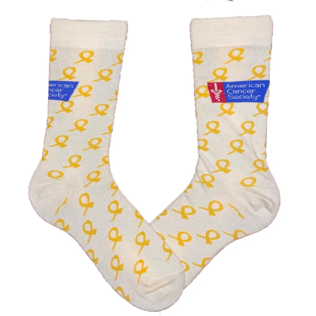 American Cancer Society Gold Ribbon Unisex Crew Socks