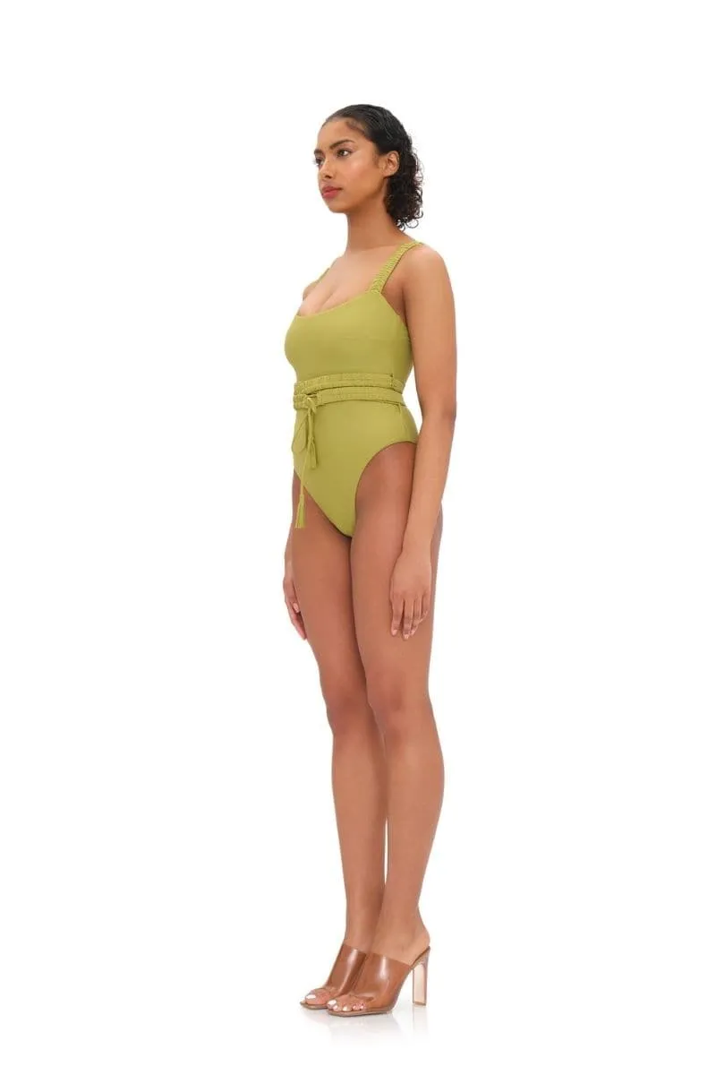 ANTII ONE PIECE BELT WASABI SWIMSUIT