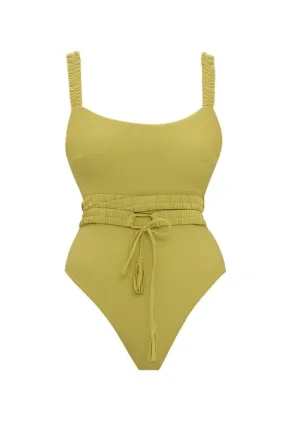 ANTII ONE PIECE BELT WASABI SWIMSUIT