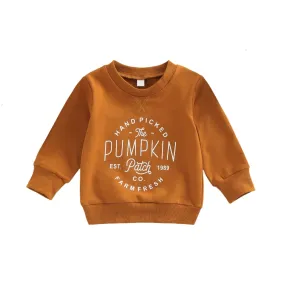 Autumn Pumpkin Patch Sweatshirt Fall Little Kids (to 5/6)