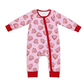 Baby Romper - Christmas - Tree Treats Girls Zip