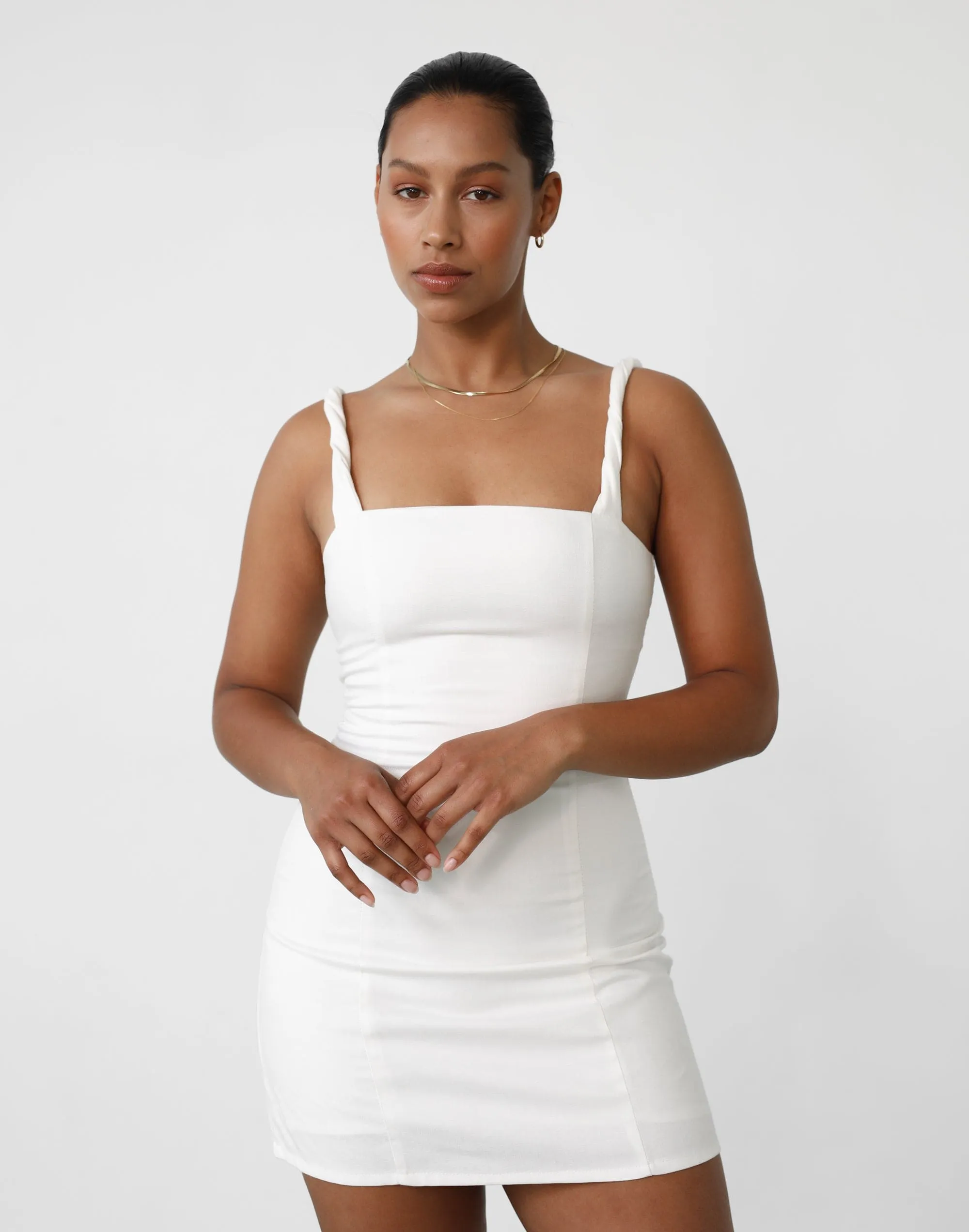 Bacalar Mini Dress (White)