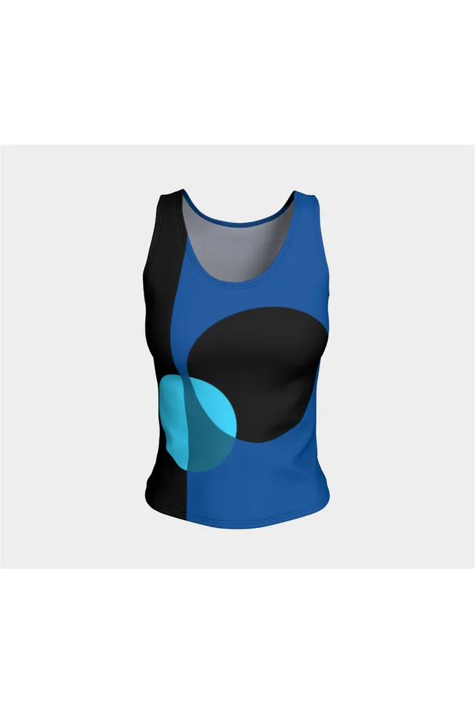 Bauhaus Blue Fitted Tank Top