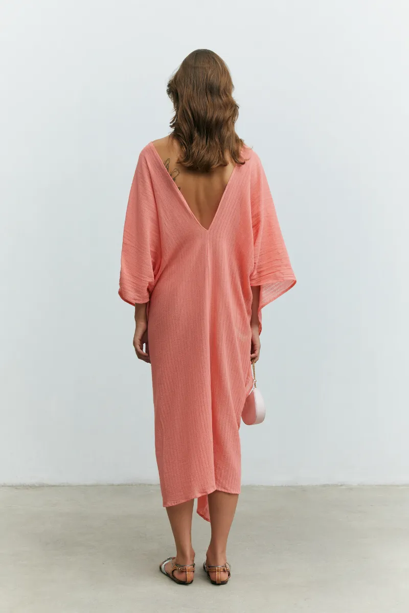 BERRY RELAXED V-NECK KAFTAN