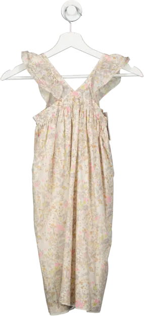 Bonpoint Beige Floral Print Dress 8 Years