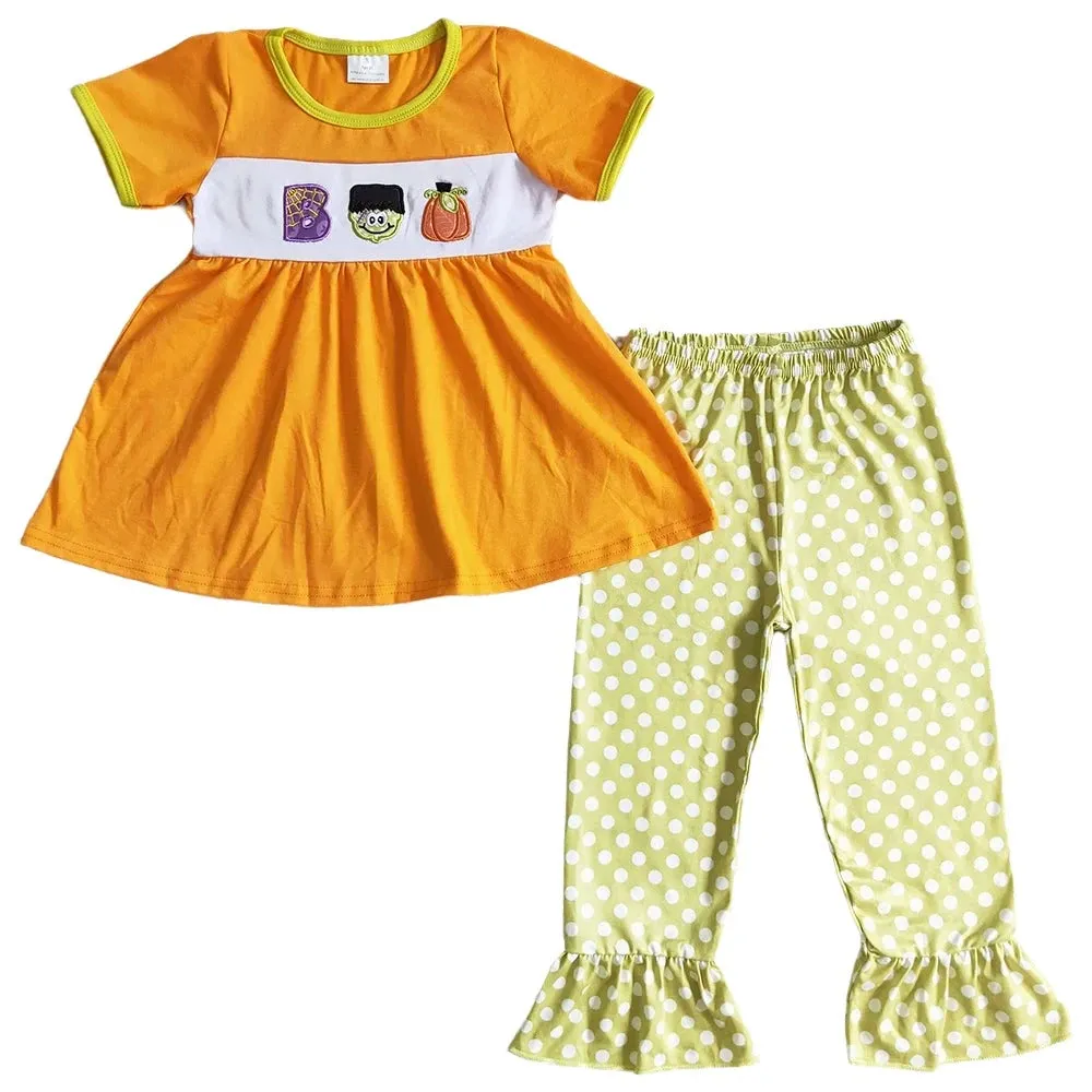 BOO Halloween Symbols - Girls to 14/16 Bell Bottom Outfit