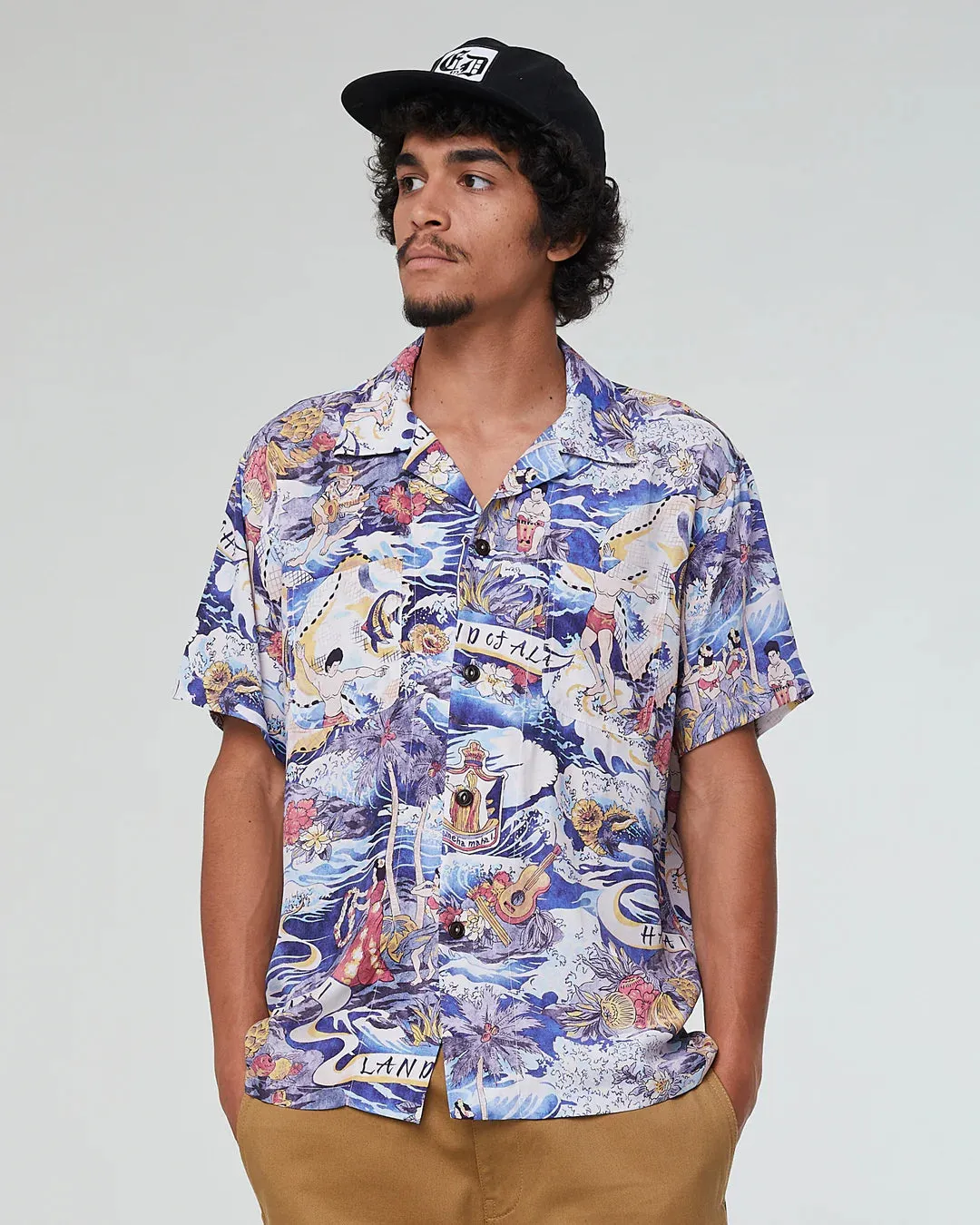 EAT DUST Aloha Japanese Fabric Mahala Rayon S/S Shirt