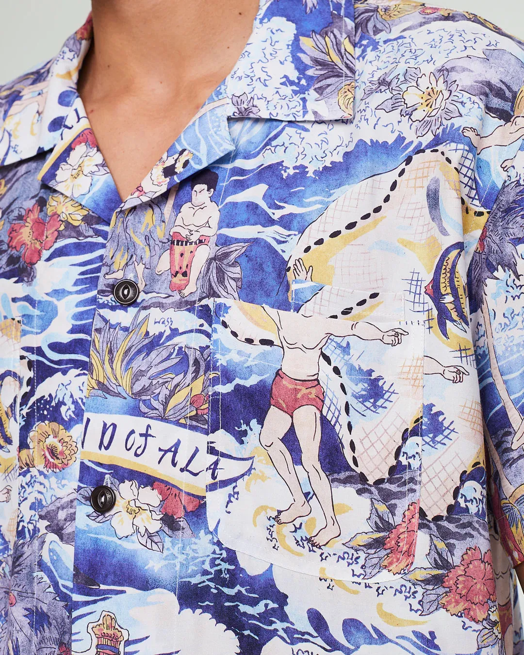 EAT DUST Aloha Japanese Fabric Mahala Rayon S/S Shirt