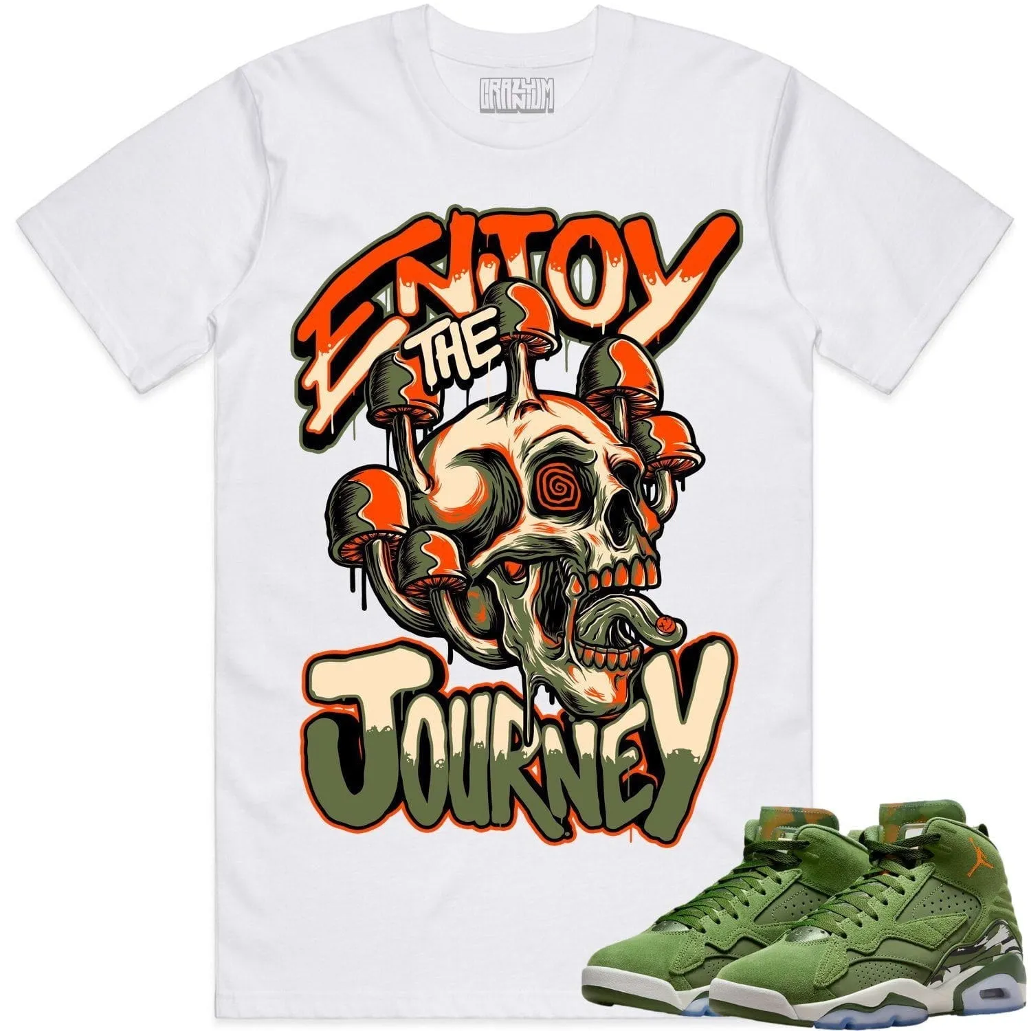 Jordan MVP Sky J Olive Shirt to Match - CELADON ENJOY THE JOURNEY