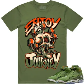 Jordan MVP Sky J Olive Shirt to Match - CELADON ENJOY THE JOURNEY