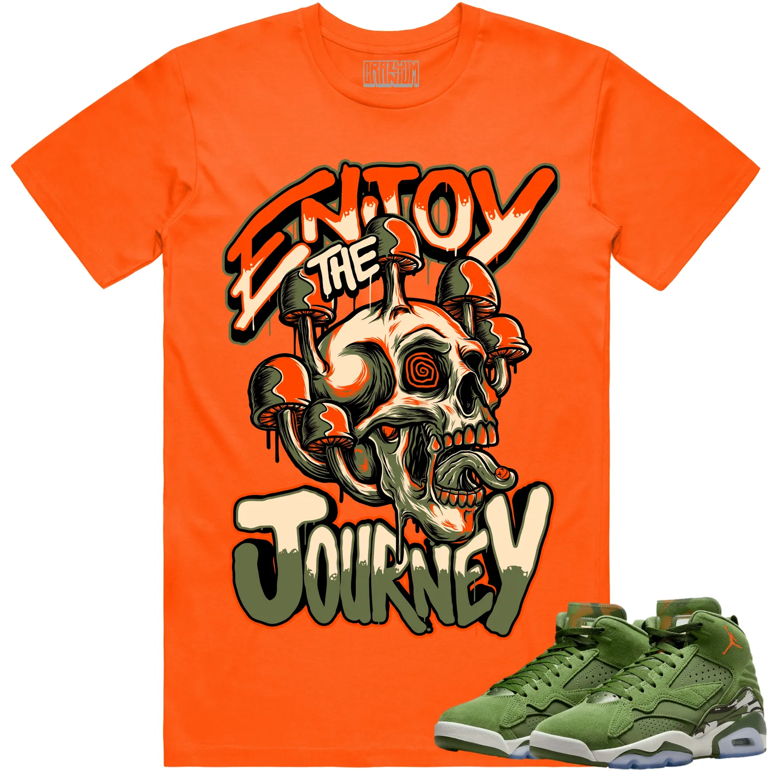 Jordan MVP Sky J Olive Shirt to Match - CELADON ENJOY THE JOURNEY