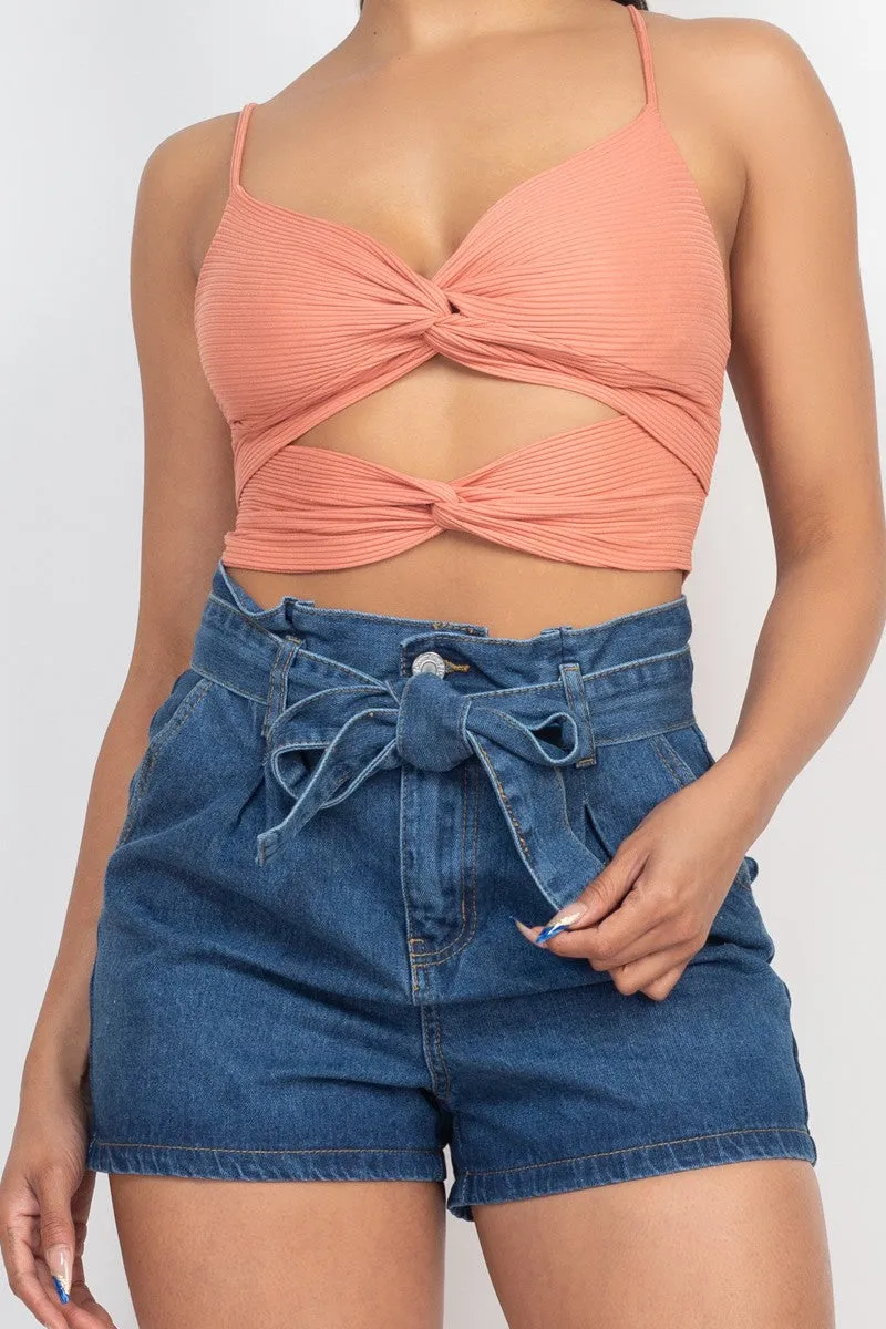 Jr Cami - Twist Front Cropped