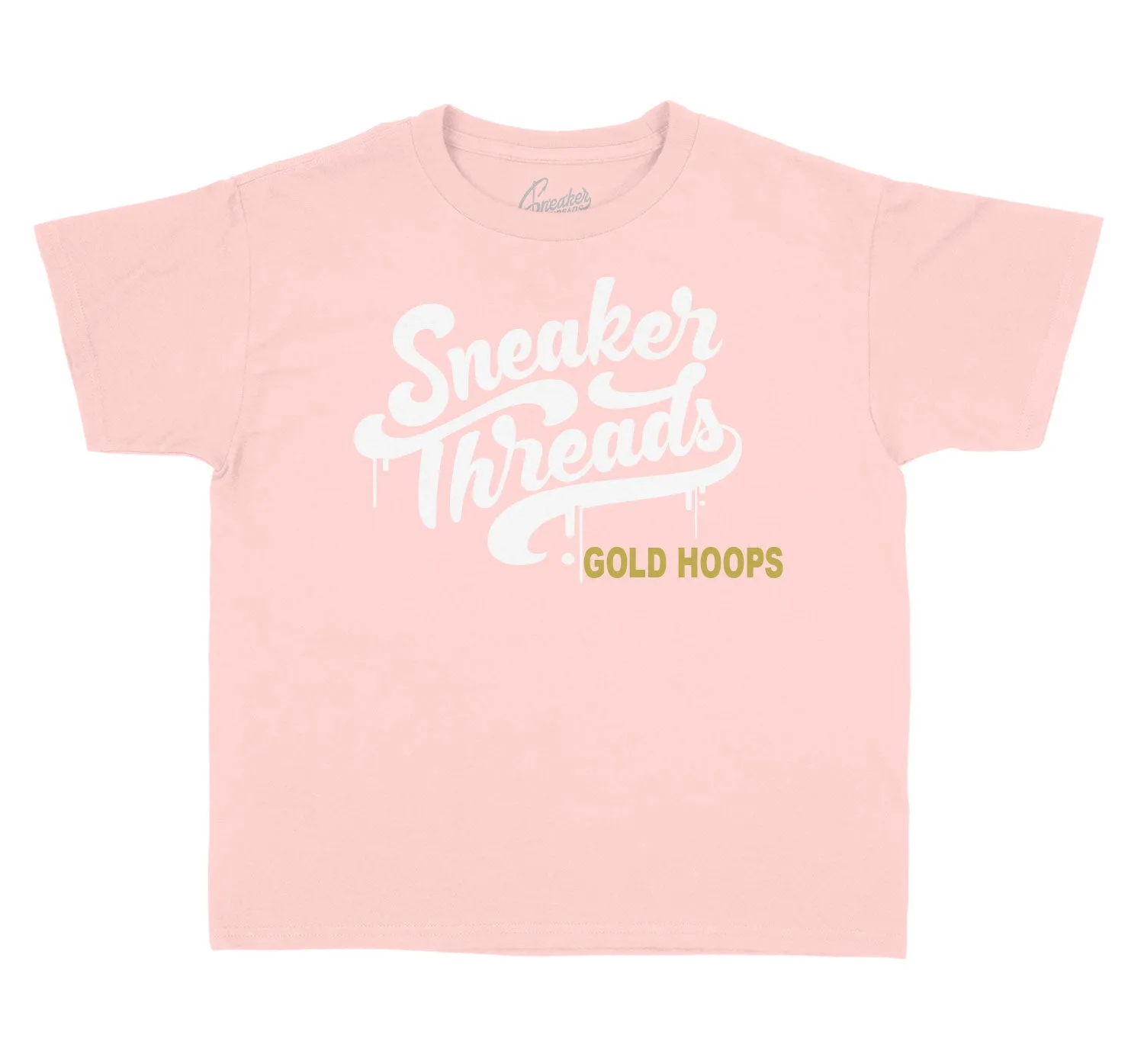 Kids Gold Hoops 6 Shirt - ST Drip - Light Pink