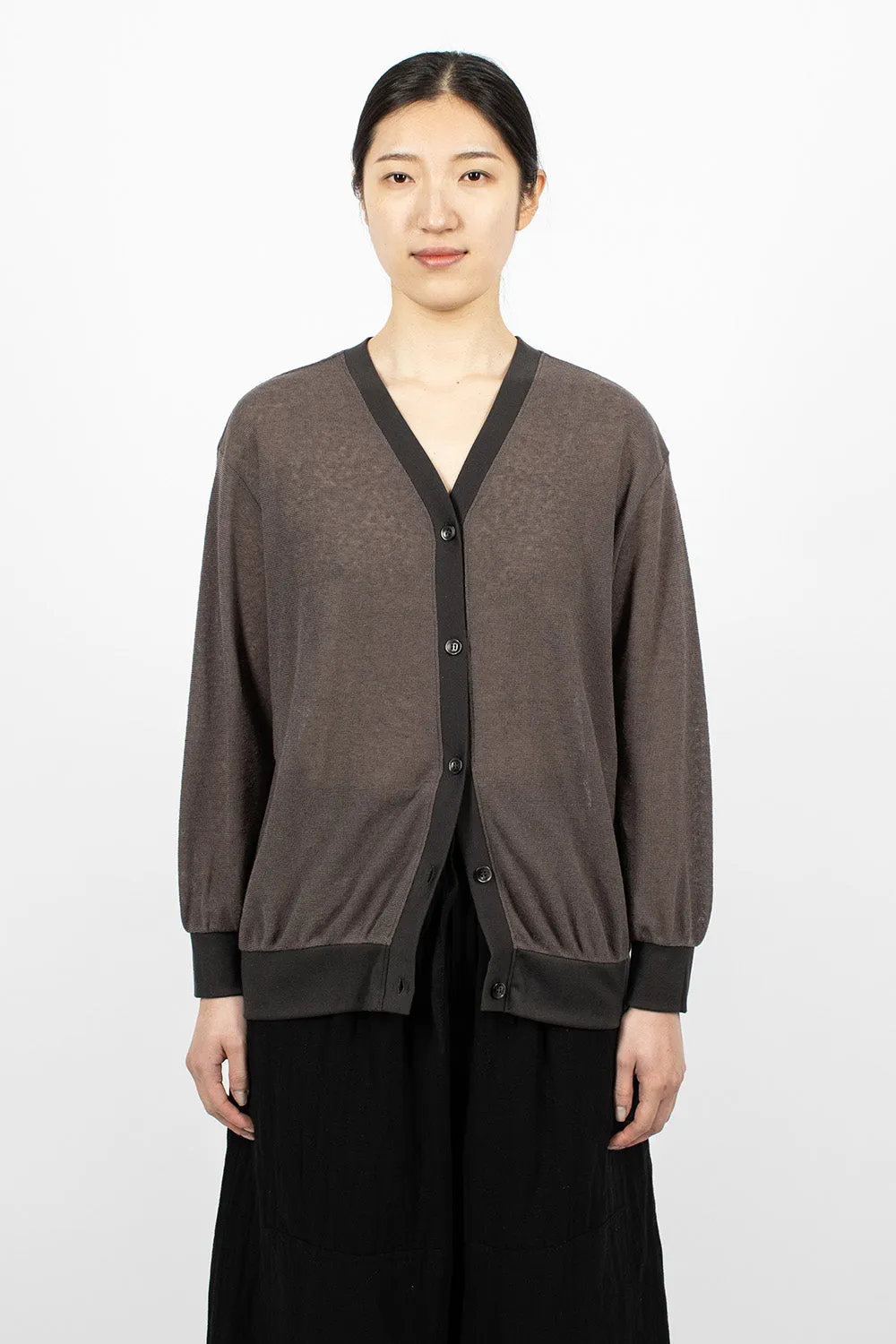 Knit Cardigan Charcoal