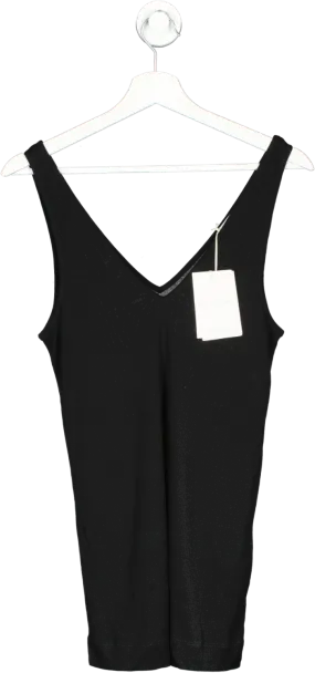 Malene Birger Black Longline Tank Top UK M