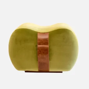 Milo Velvet Green Modern Pouf