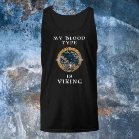 My Blood Type Is Viking Black Tank Top