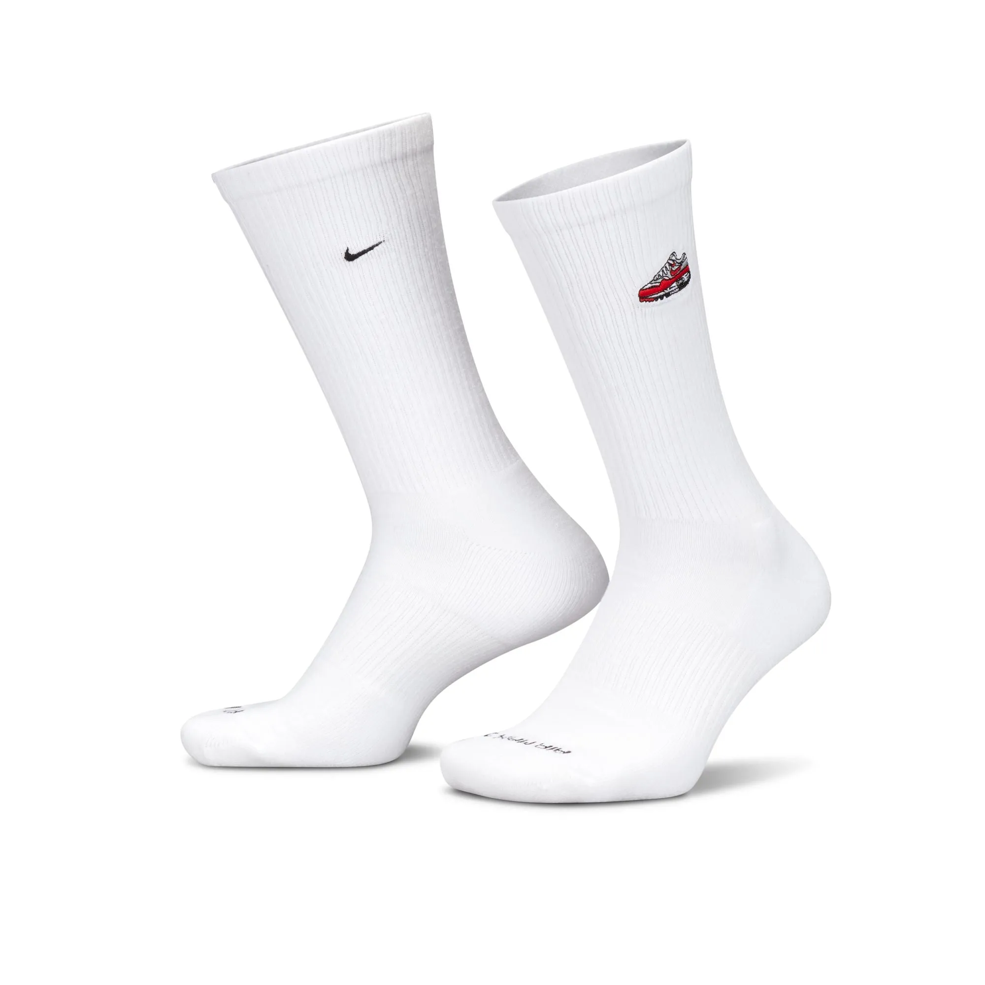 Nike Everyday Plus Cushioned Crew Socks 1 Pair (White/Black)