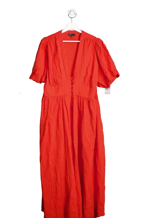 Nobody's Child Red V-neck Starlight Midi Dress UK 18