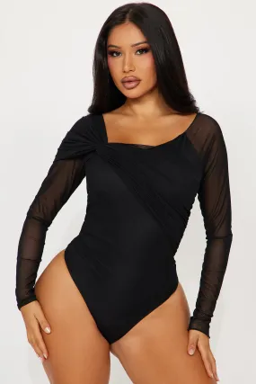 Odessa One Shoulder Bodysuit - Black