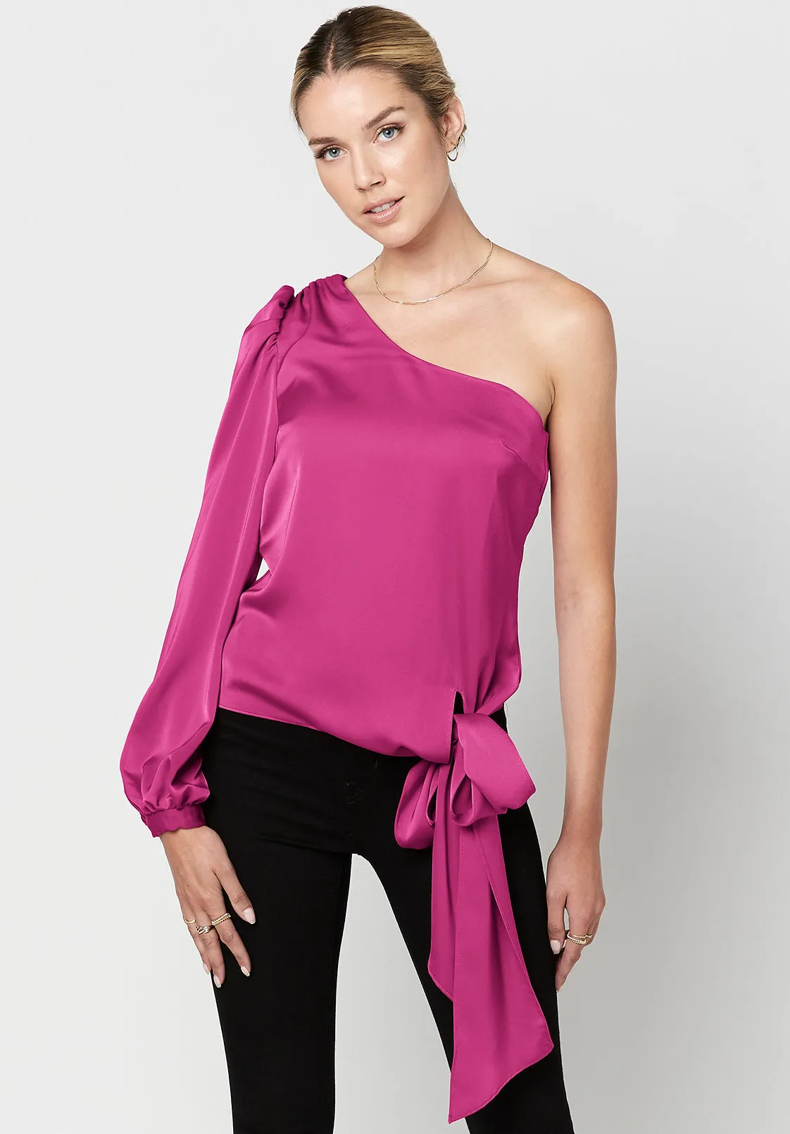 One Shoulder Mckay Blouse  - WT0595H