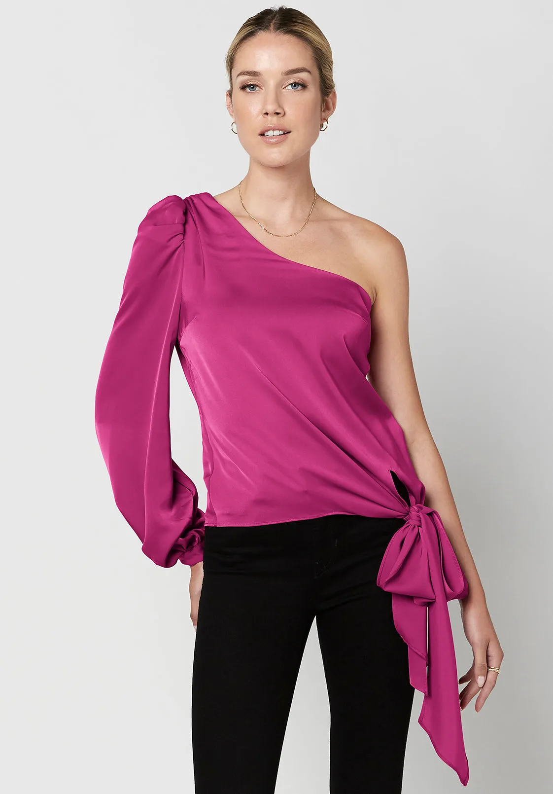 One Shoulder Mckay Blouse  - WT0595H