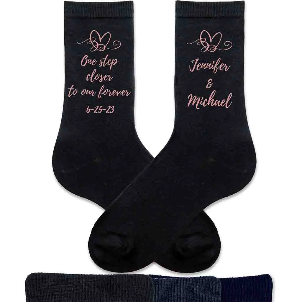 Personalized Wedding Socks for the Groom - One Step Closer