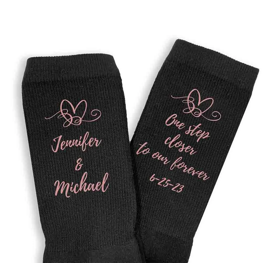 Personalized Wedding Socks for the Groom - One Step Closer