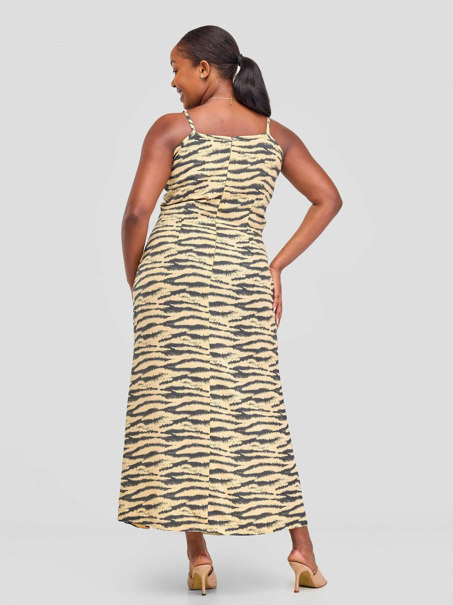 Pure Buxom Cowl Neck Maxi Dress - Yellow