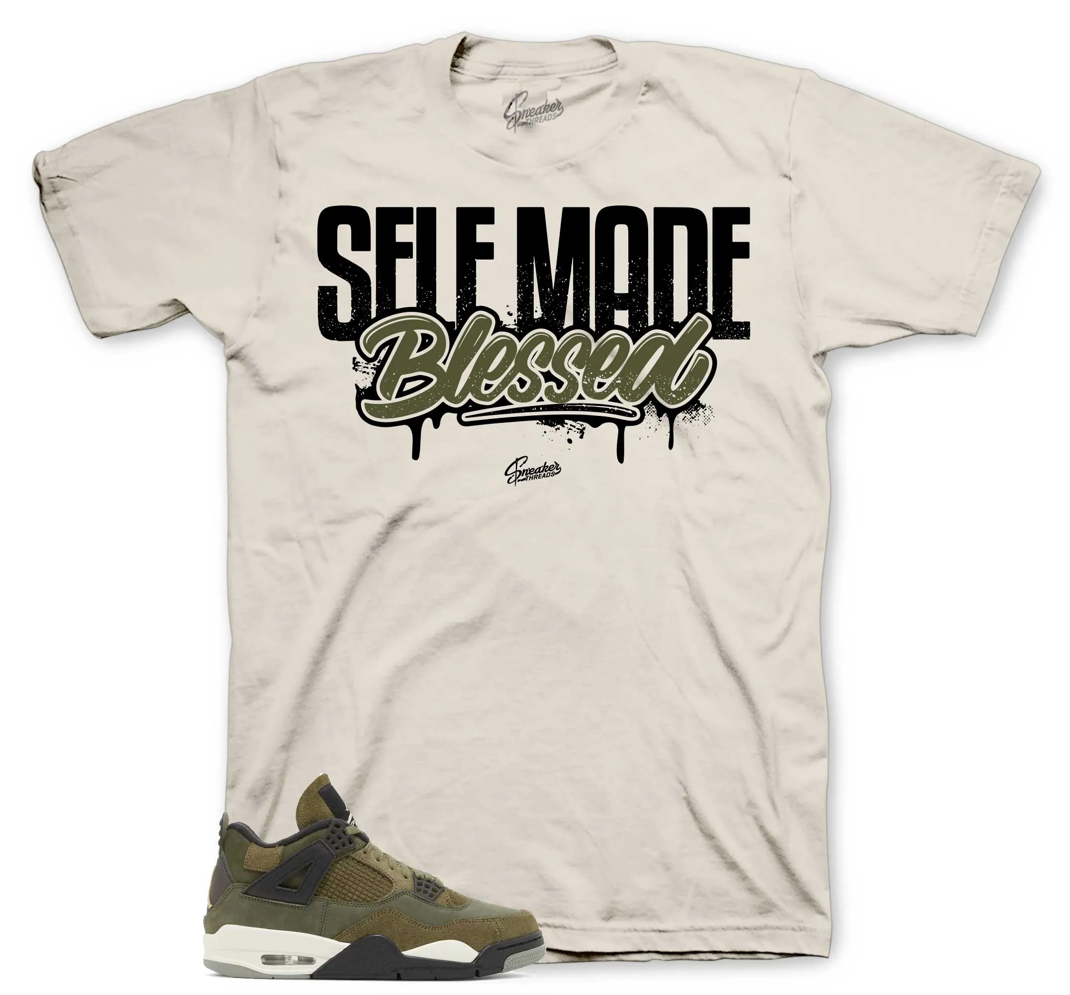 Retro 4 Craft Olive Shirt - Self Made - Natural