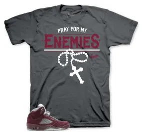 Retro 5 Burgundy Enemies Shirt