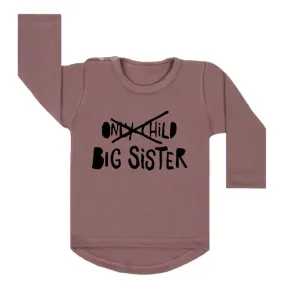 Shirt long sleeve - Big sister - dark pink