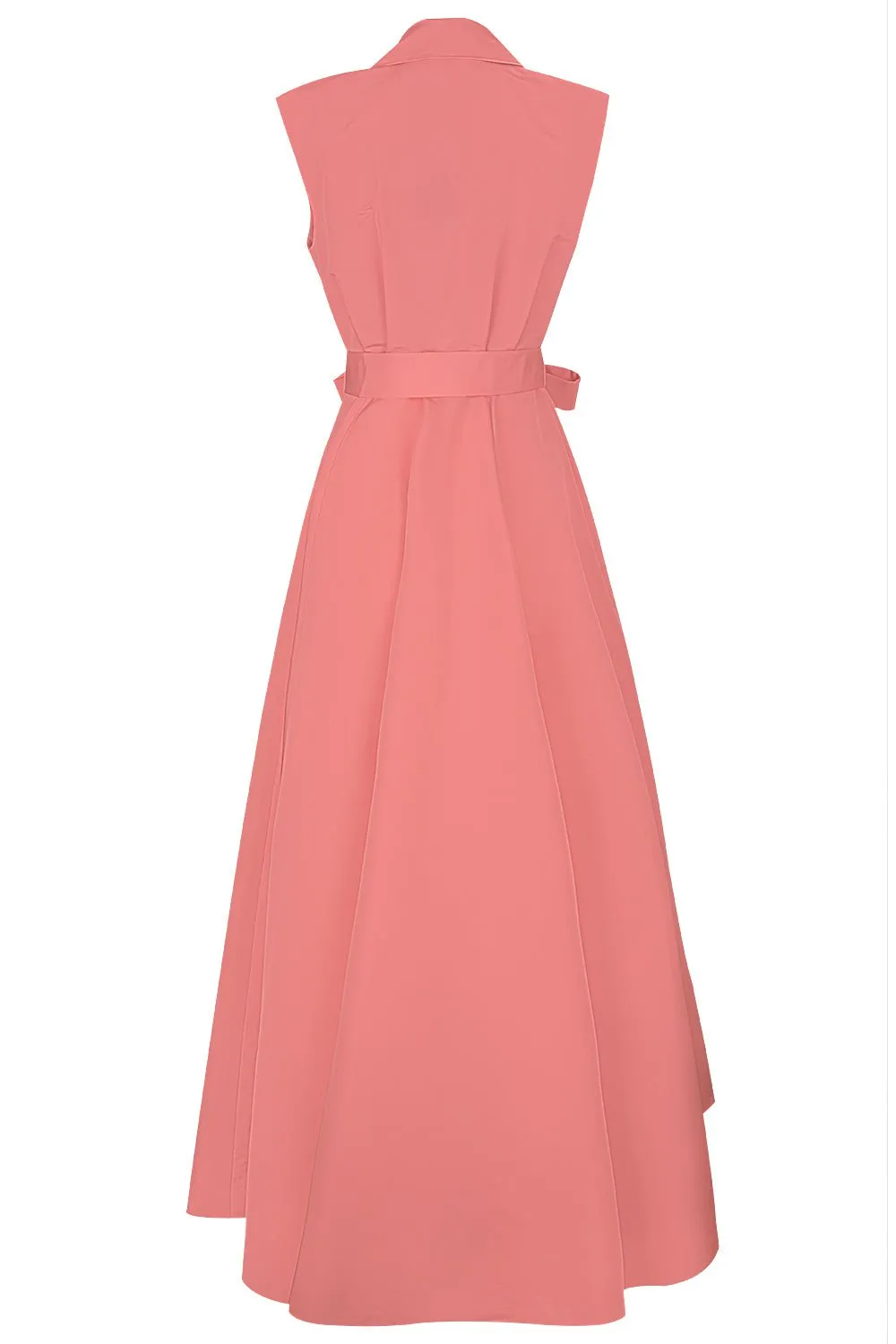 Sleeveless Trench Gown - Blush