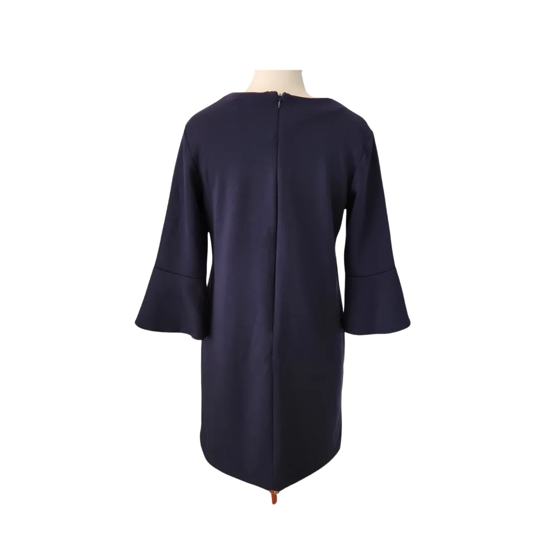 Splash Navy Bell Sleeve Knee Length Dress | Brand New |