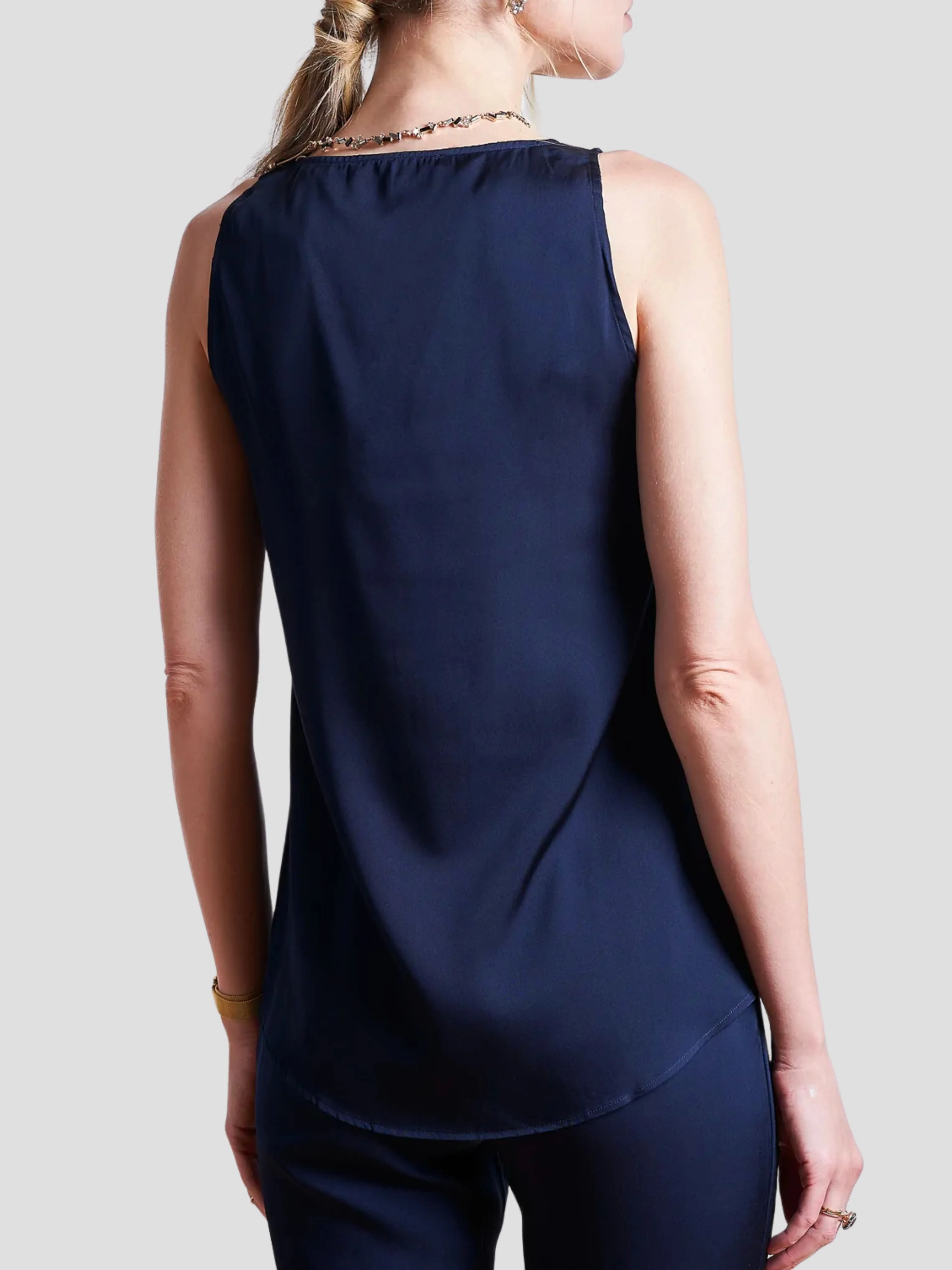 Tivoli Silk-Satin Tank Top