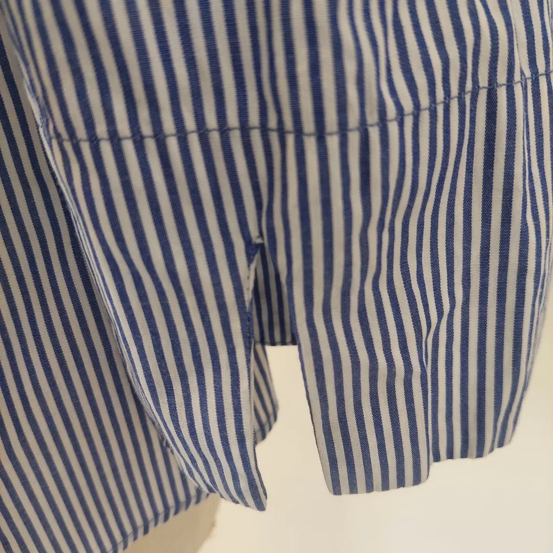 ZARA Blue & White Striped Off-shoulder Top | Like new |