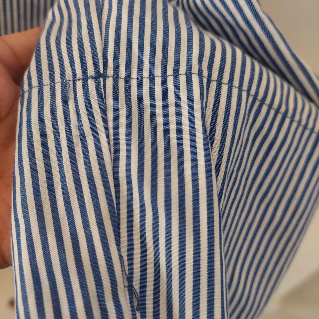 ZARA Blue & White Striped Off-shoulder Top | Like new |